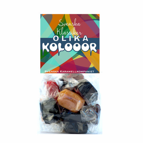 Olika kolor i form av godis