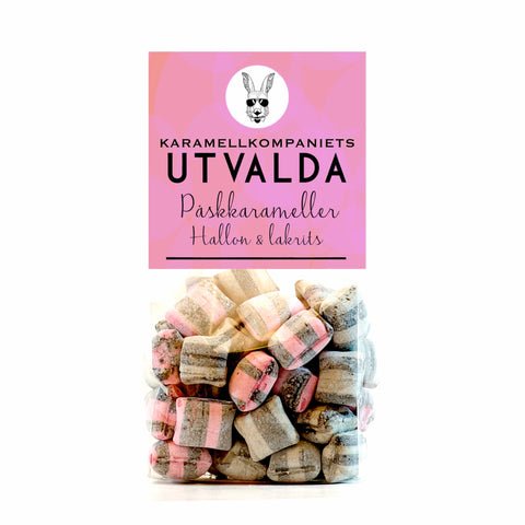 Hallon- och lakritskarameller i form av godis