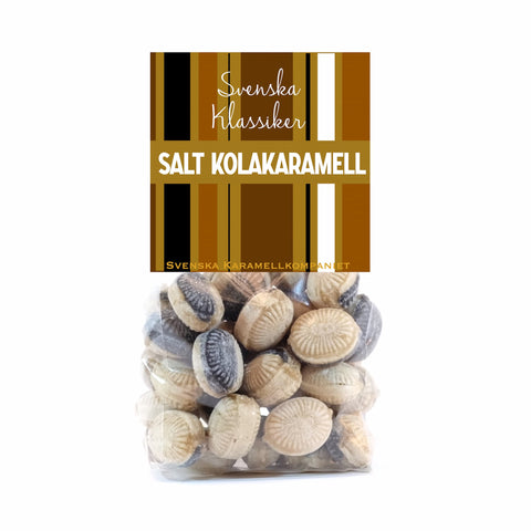 Salt kolakaramell i form av godis